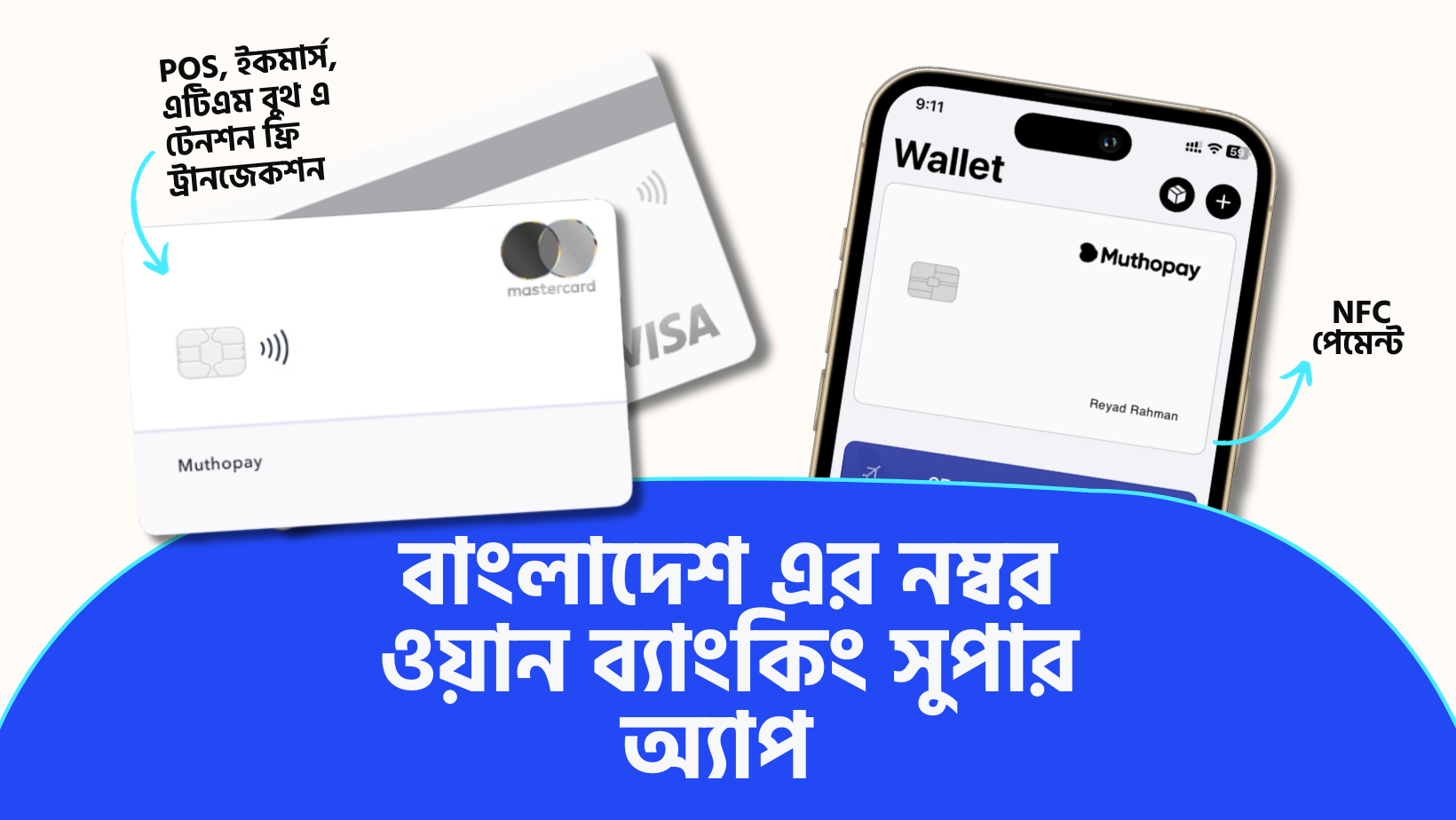 Muthopay Mastercard Visa Rupay Rupee Taka Pay Taka & USD Card